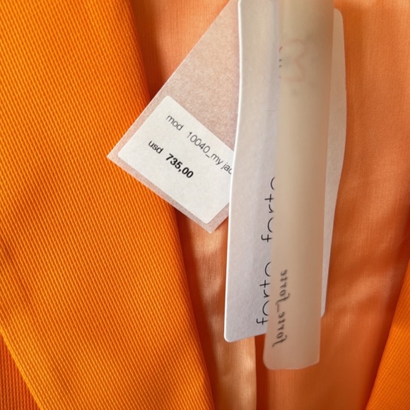 Designer Forte Forte ITALY, Made In Italy Sherbet Blazer $589 / $735 - Picture 4 of 4